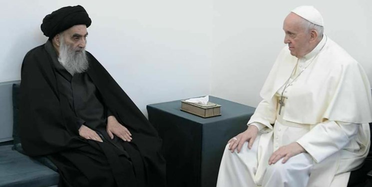 دیدار پاپ فرانسیس با آیت الله سیستانی در عراق