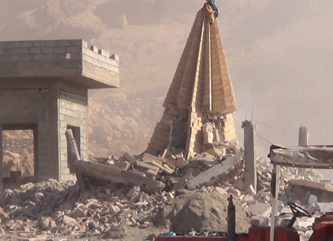 تخریب ۶۸ عبادتگاه اقلیت ایزدی‌ توسط داعش
