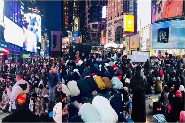 اجتماع صدها مسلمان روزه‌دار در قلب نیویورک