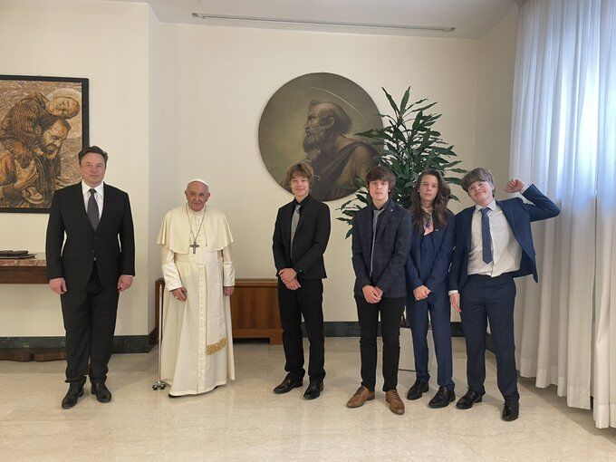 ایلان ماسک به ملاقات پاپ فرانسیس رفت