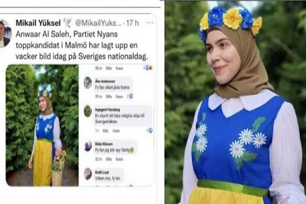 جنجال بر سر انتشار تصویر بانوی محجبه در سوئد