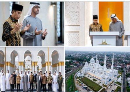 افتتاح مسجد شیخ زاید با حضور رئیس امارات در اندونزی