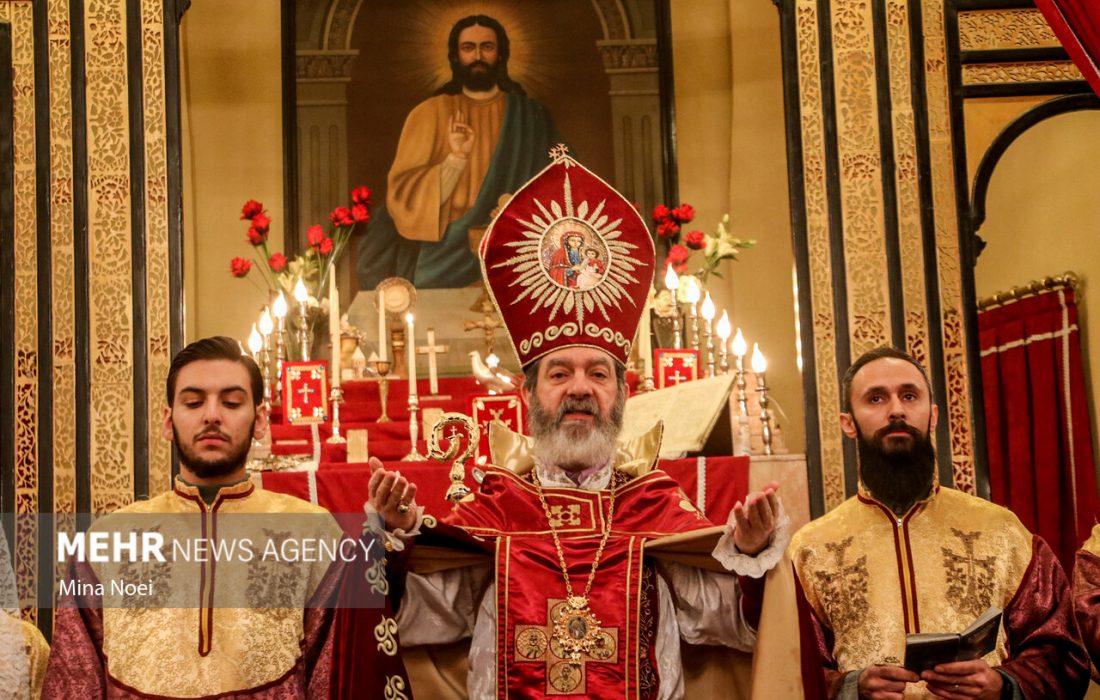 جشن میلاد حضرت مسیح (ع) در کلیسای مریم مقدس تبریز + تصاویر