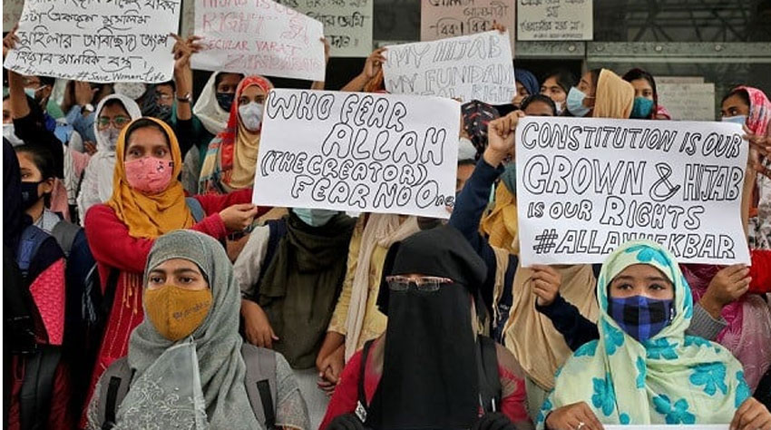 بستن دروازه های آموزش با ممنوعیت حجاب / نقض حقوق دانش آموزان مسلمان در هند