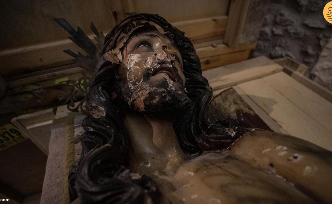 حمله به مجسمه عیسی مسیح در بیت المقدس + تصاویر