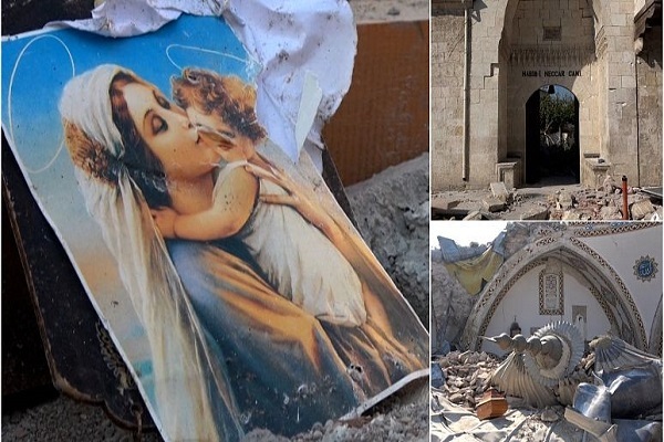 تخریب قدیمی‌ترین مسجد و کلیسای ترکیه در زلزله اخیر