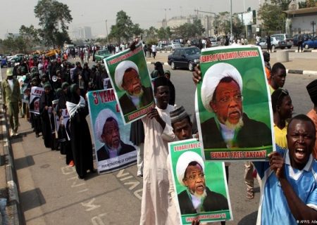 تظاهرات مسلمانان نیجریه در اعتراض به وضعیت شیخ زکزاکی