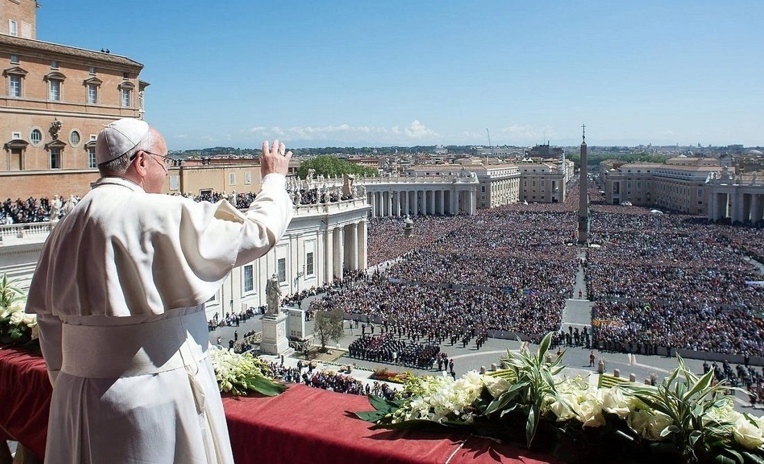 اولین مراسم مذهبی پاپ پس از مرخص شدن از بیمارستان