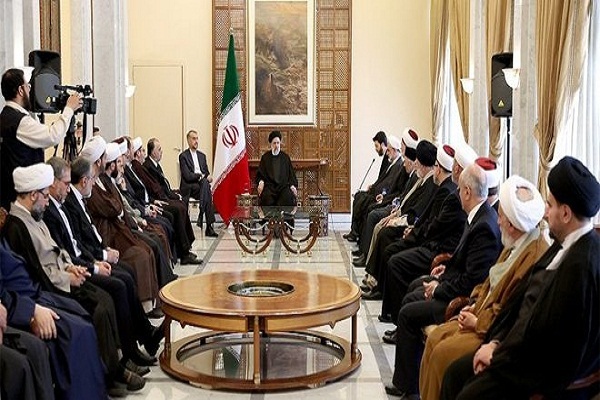دیدار علمای دینی ارشد دمشق با رئیس‌جمهور ایران