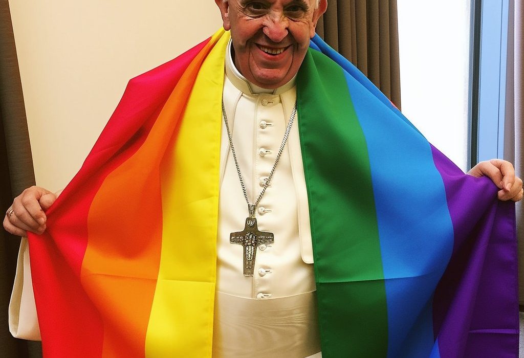تصویر پاپ با پرچم همجنس‌گرایان ساخته هوش مصنوعی است!