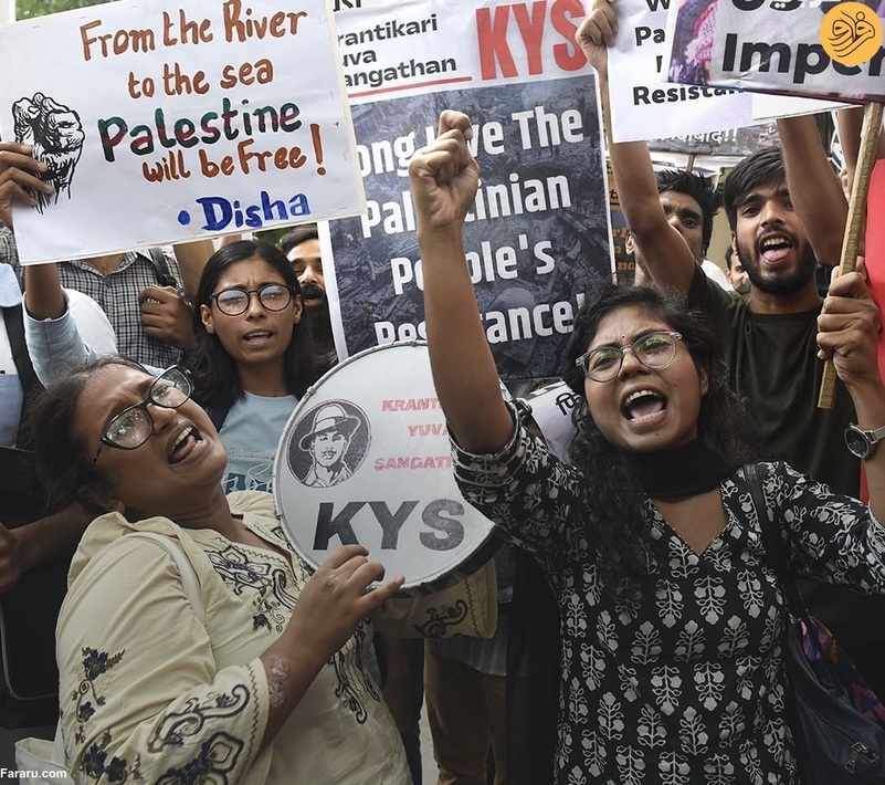 (تصاویر) سرکوب تظاهرات حمایت از فلسطین در هند