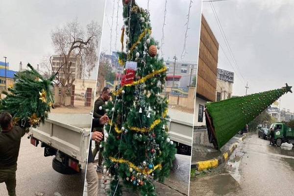 جمع‌شدن کاج‌های کریسمس در کربلا و لغو جشن‌ها در کرکوک