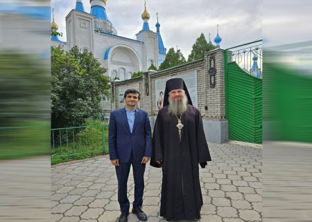 اسقف کلیسای ارتدوکس بیشکک با رایزن فرهنگی ایران در قرقیزستان دیدار کرد