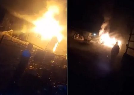 شهرک‌نشینان صهیونیست یک مسجد را در کرانه باختری آتش زدند