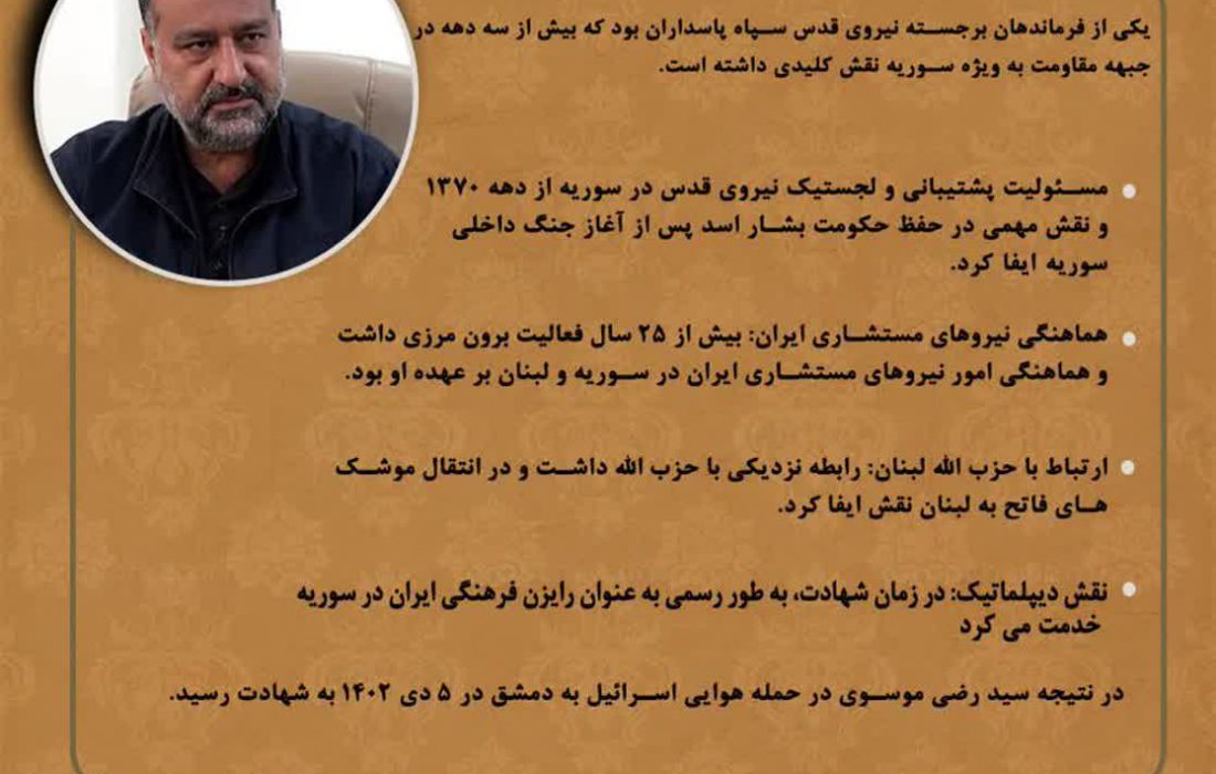 شهید سردار سید رضی موسوی نامی که در ایران ماندگار شد